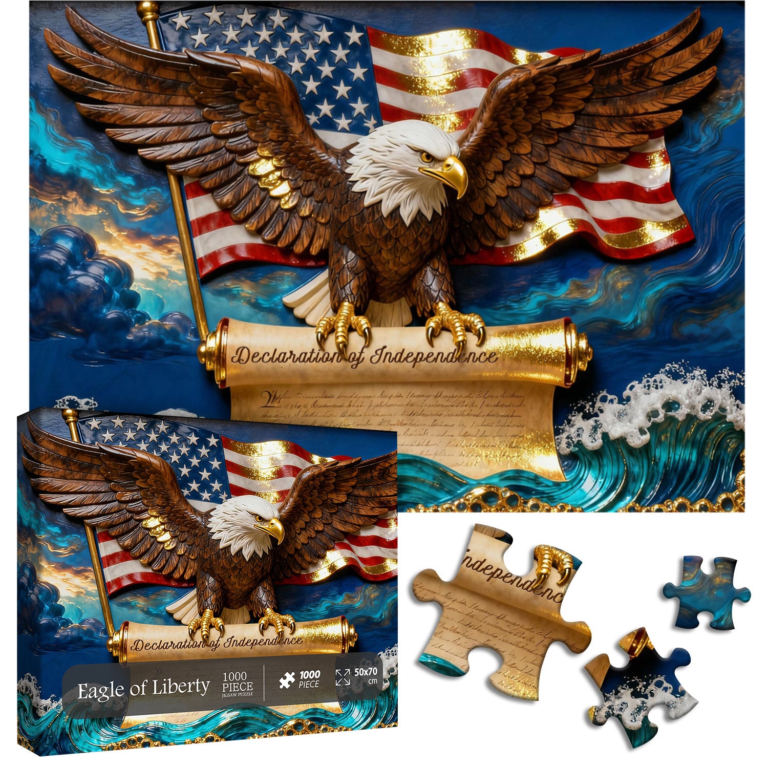 Puzzle Aigle de la Liberté 1000 pièces