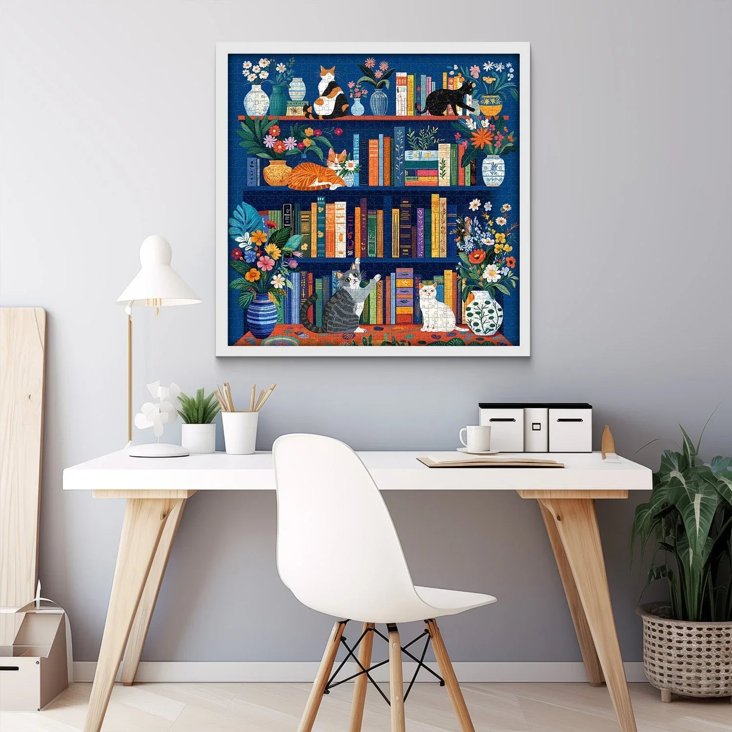 Whiskers & Books Jigsaw Puzzles 1000 Pieces