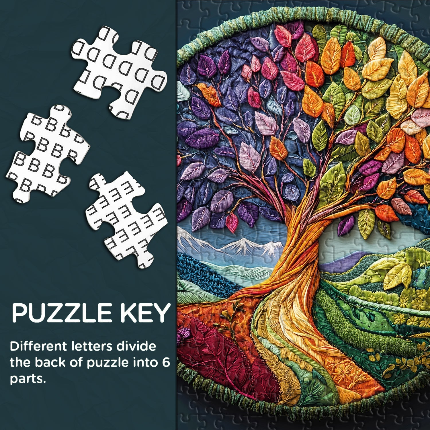 Quilted Life Tree Jigsaw Puzzle 1000 Pieces