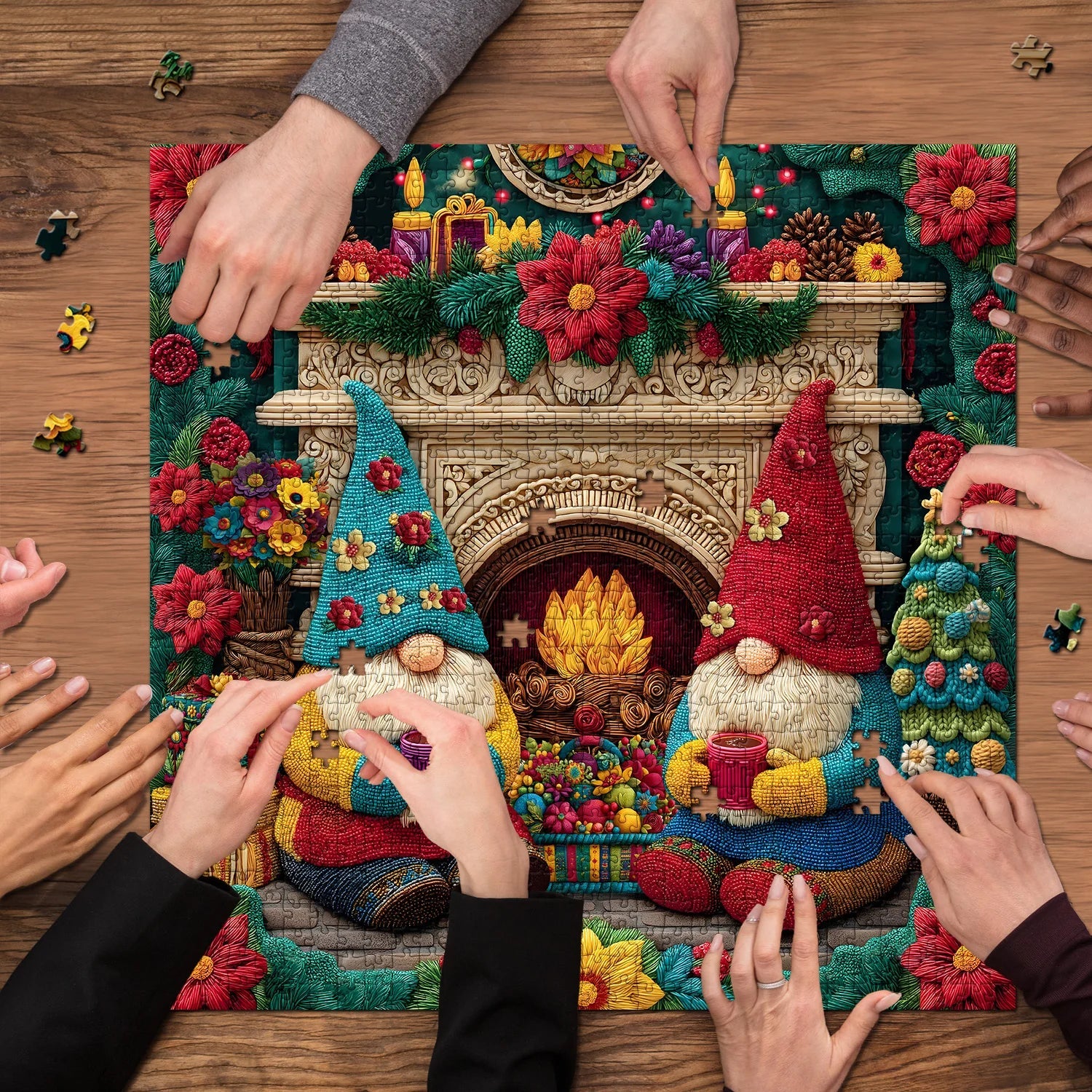 Cozy Gnomes Jigsaw Puzzle 1000 Pieces