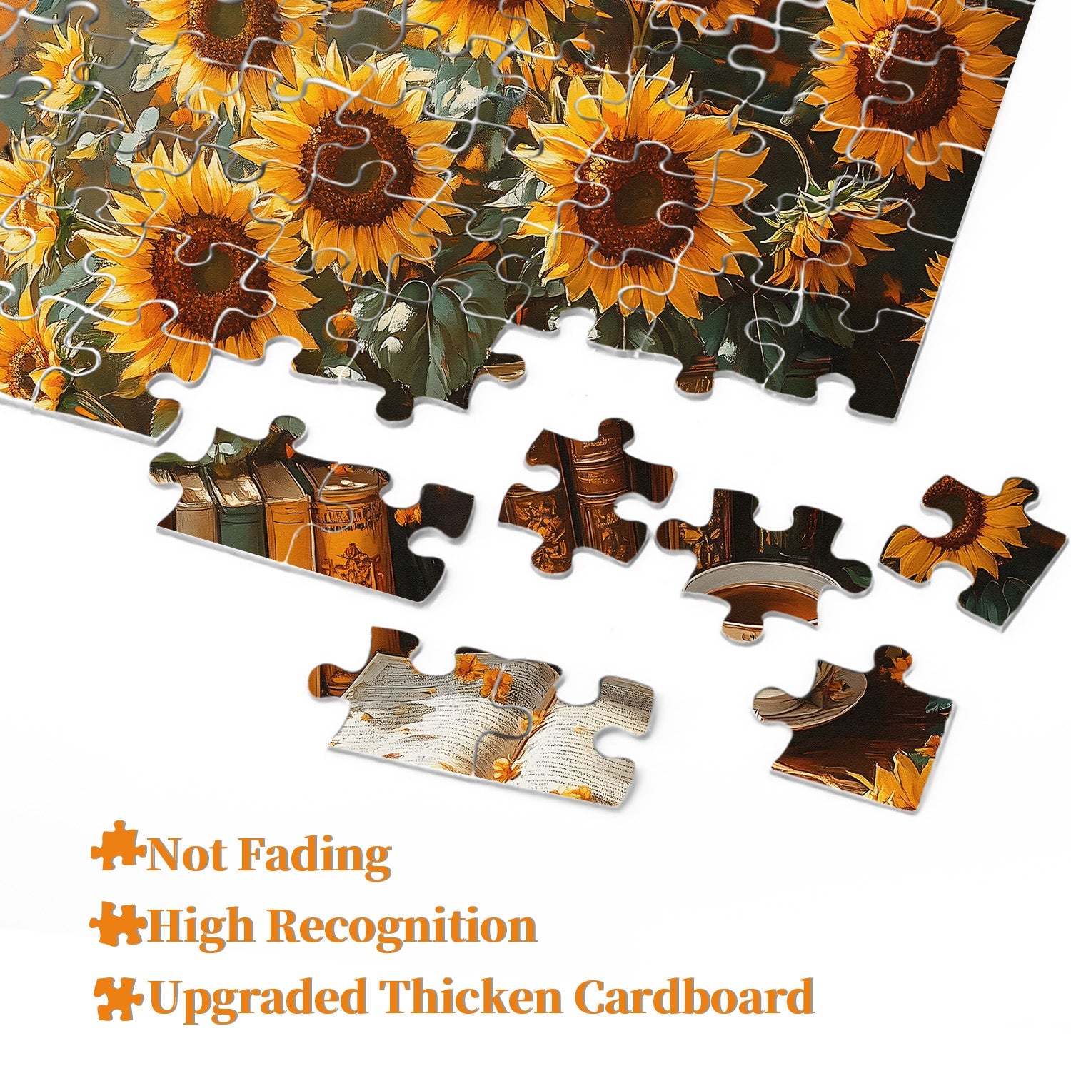 Reading Among Sunflowers Jigsaw Puzzle 1000 Pieces