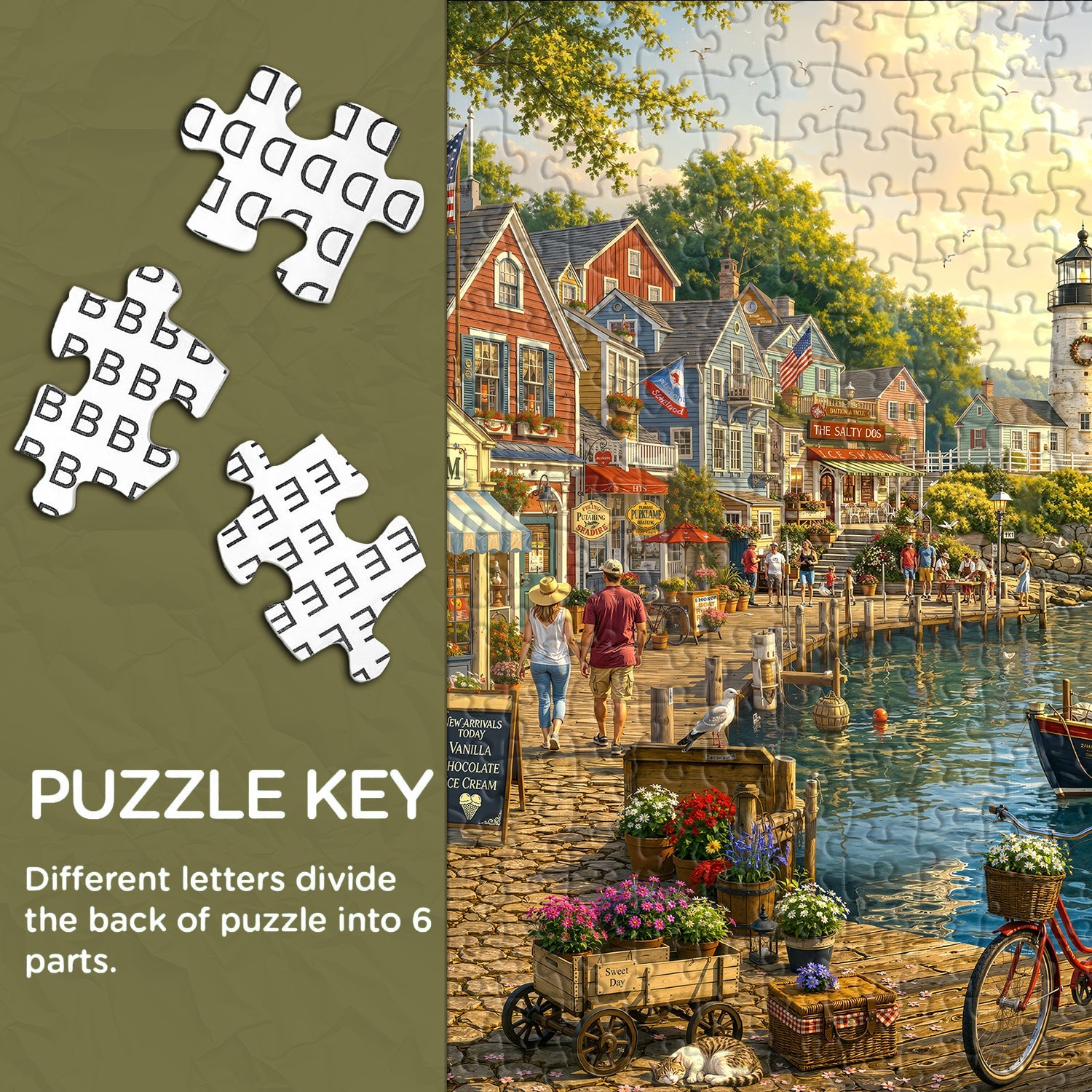 Village Harbor Jigsaw Puzzle 1000 Pieces