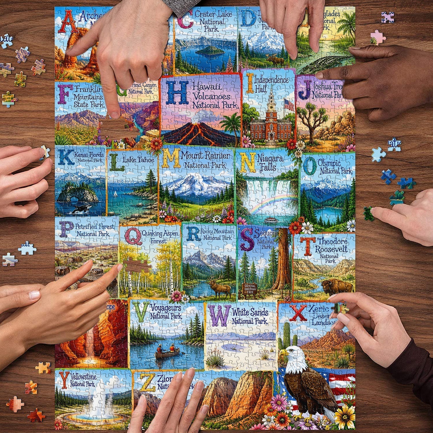 Nationalpark-Alphabet-Puzzle, 1000 Teile