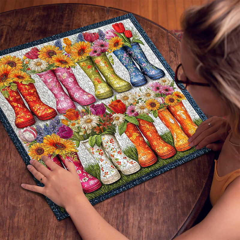 Flower Boots Jigsaw Puzzle 1000 Pieces