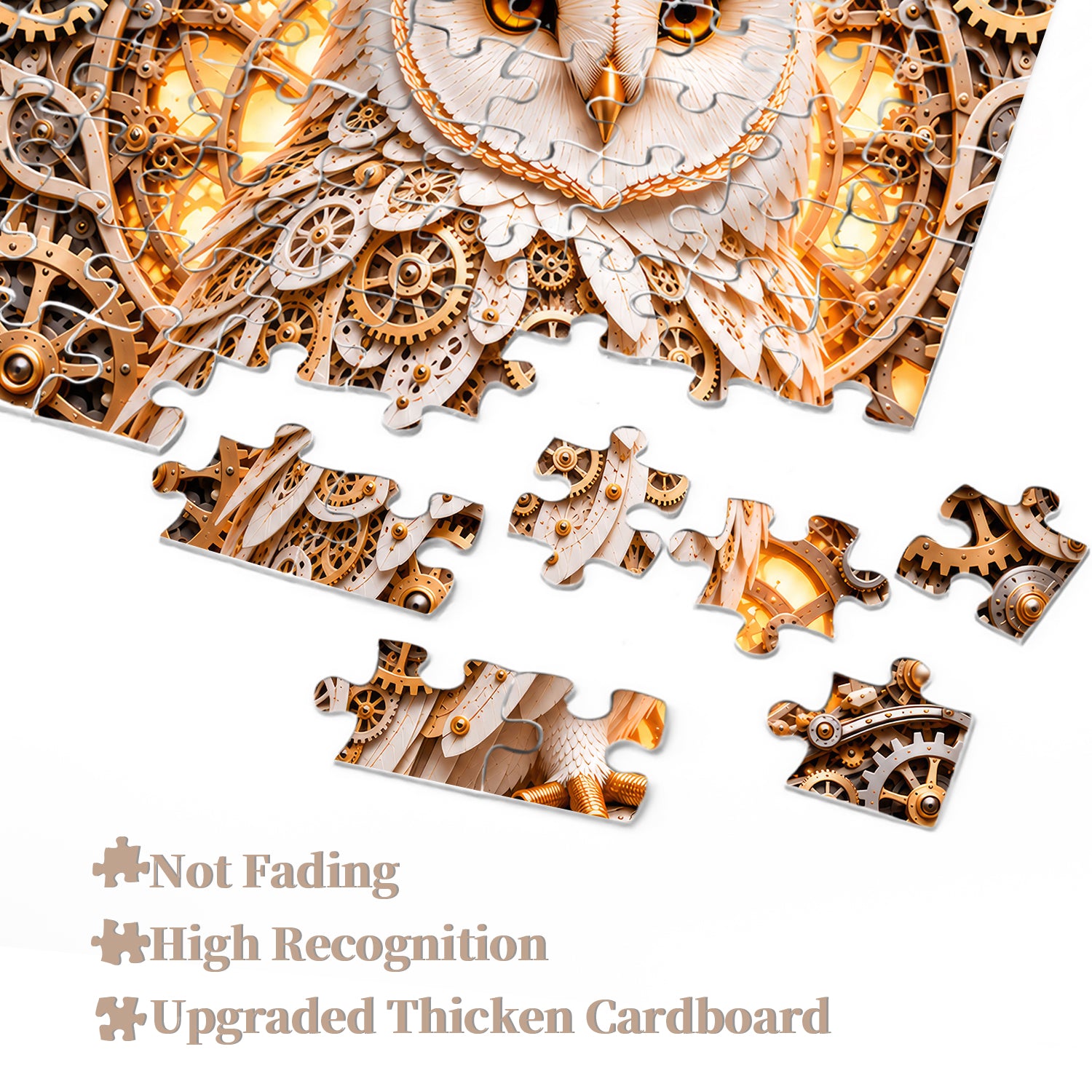 The Golden Gear Owl Jigsaw Puzzle 1000 Pieces