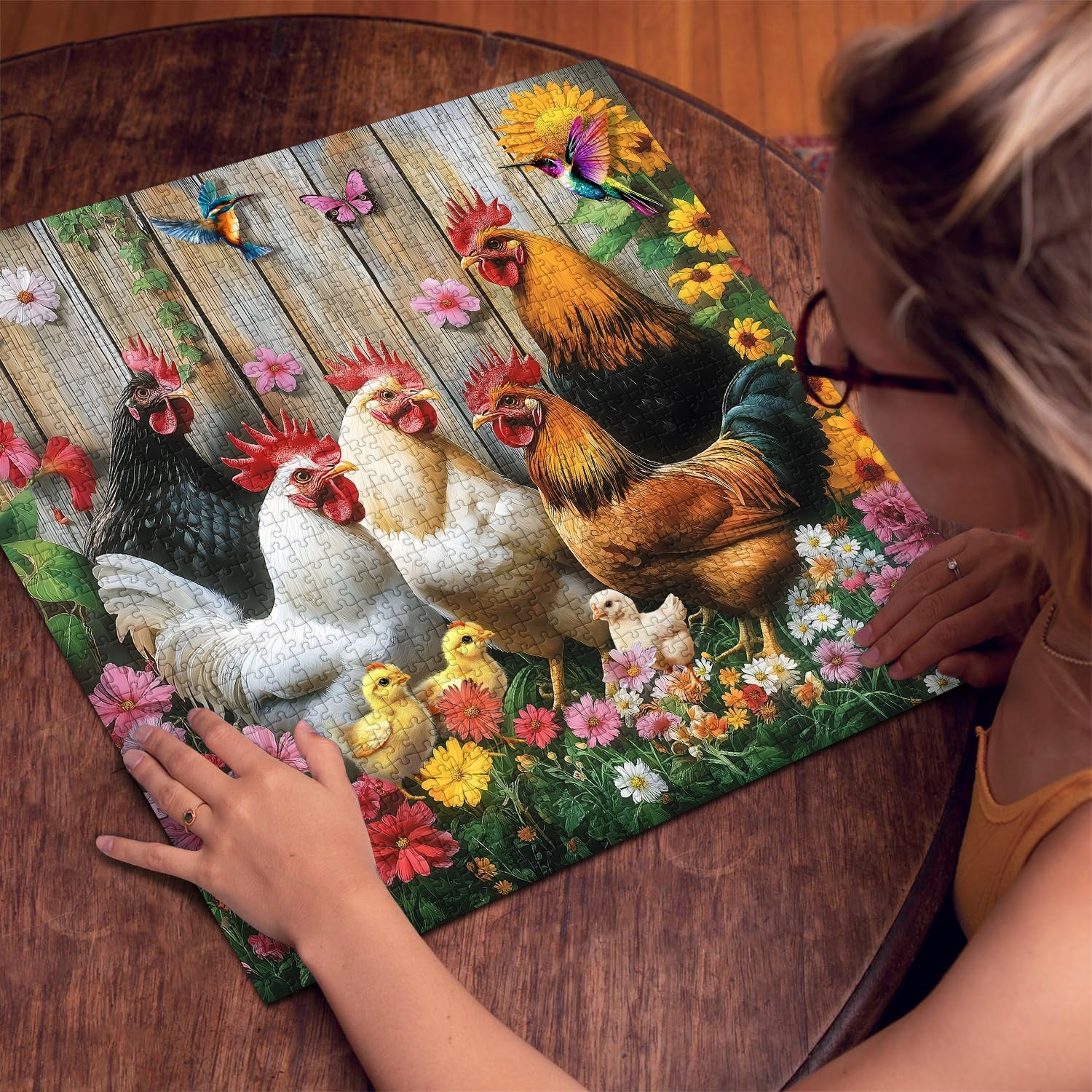 Happy Henhouse Gathering Jigsaw Puzzles 1000 Pieces