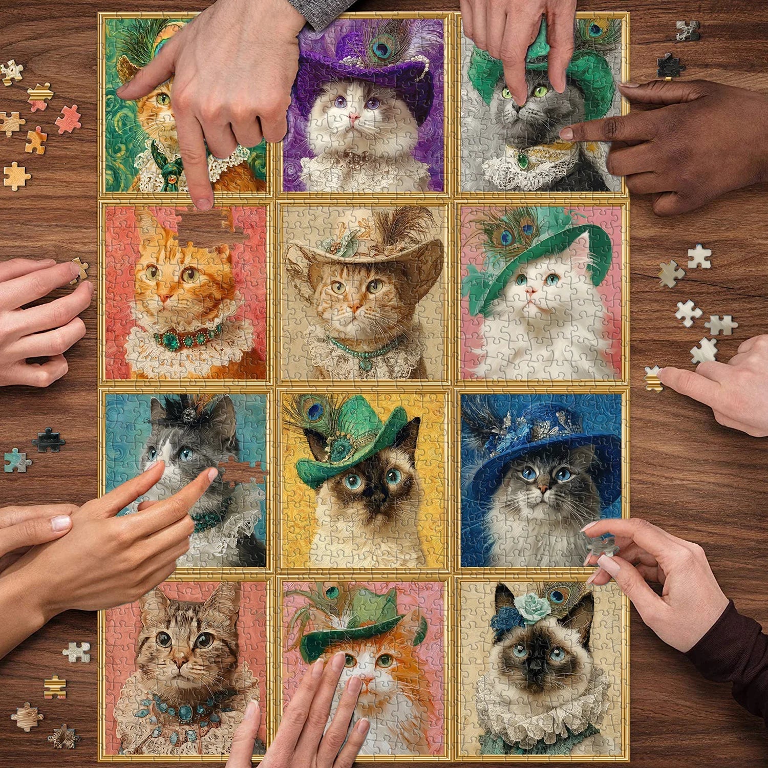 Vintage Cat Collection Puzzle 1000 Teile