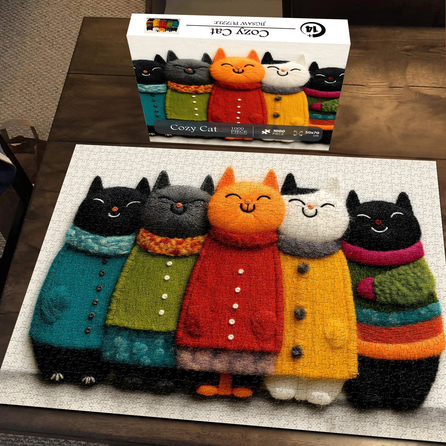 Cozy Cat Jigsaw Puzzle 1000 Pieces