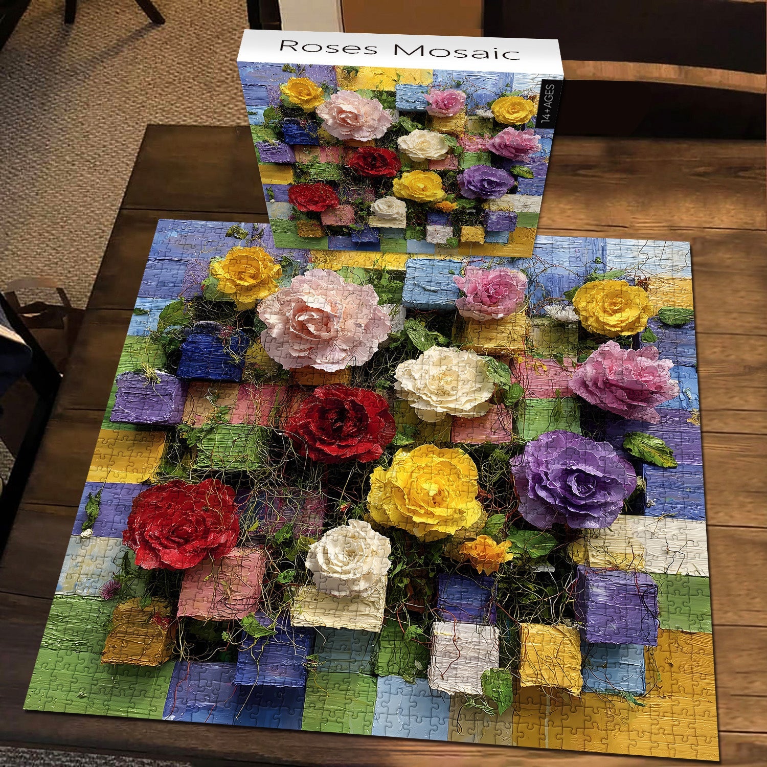 Roses Mosaic Jigsaw Puzzle 1000 Pieces