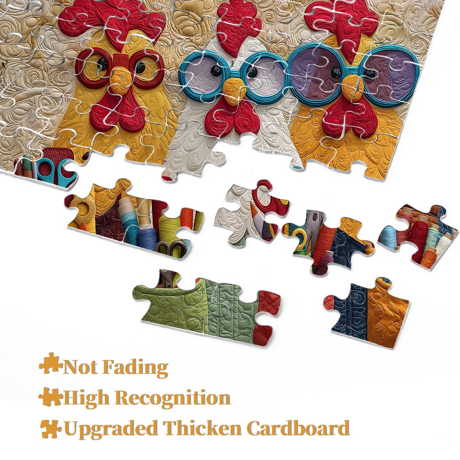 Sewing Chicken Jigsaw Puzzle 1000 Pieces