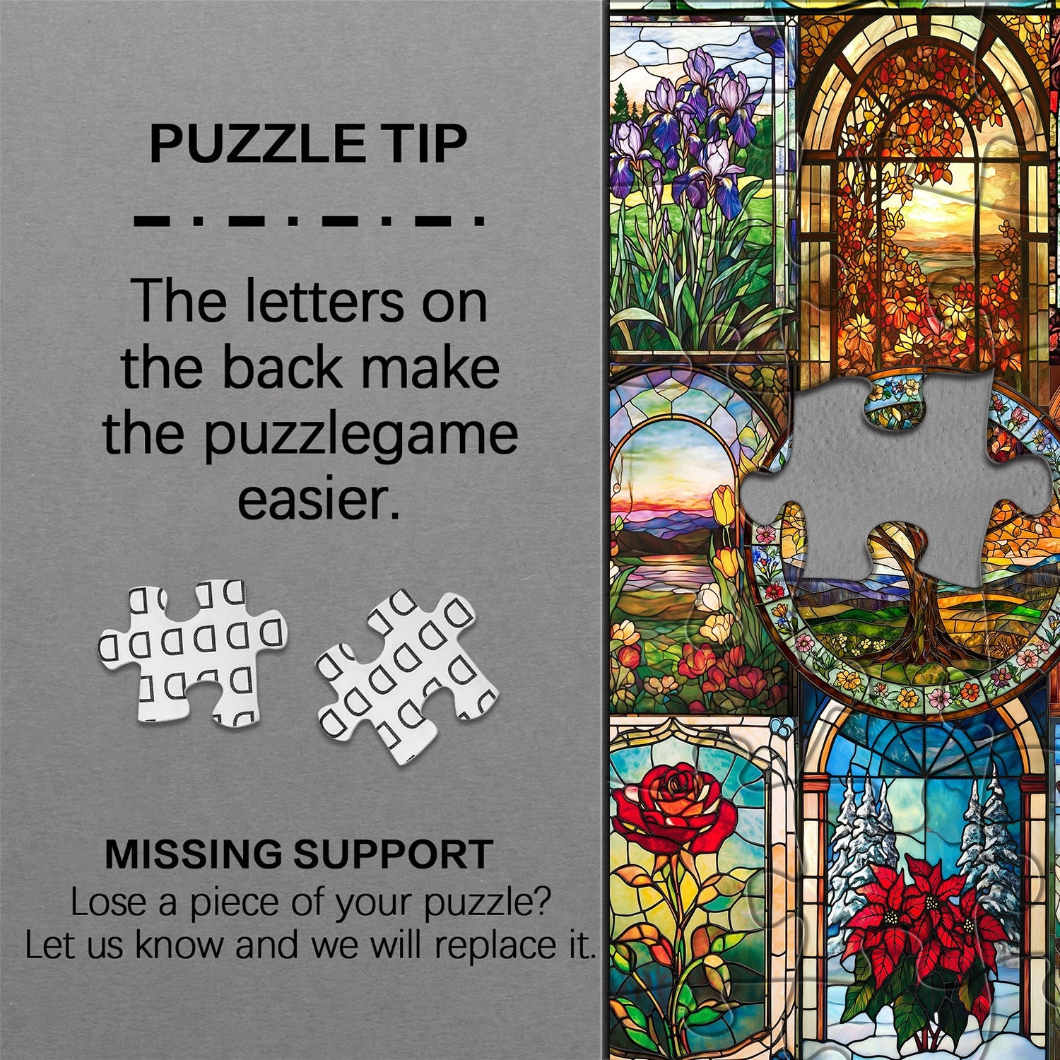 Artistic Floral Windows Jigsaw Puzzle 1000 Pieces
