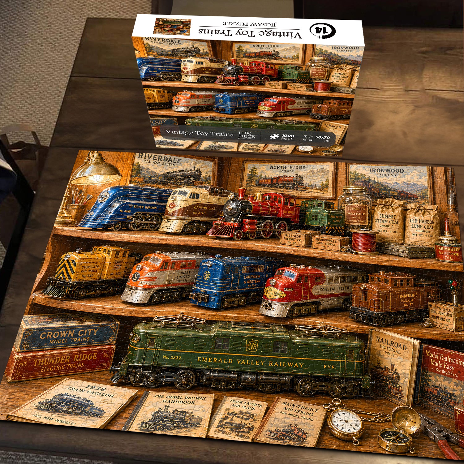 Puzzle di trenini vintage da 1000 pezzi
