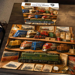 Puzzle di trenini vintage da 1000 pezzi