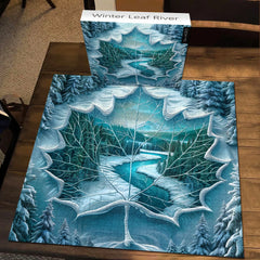Invernale foglia di fiume puzzle puzzle 1000 pezzi
