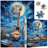 Seaside Moonlight Guitar Jigsaw Puzzles 1000 Pieces