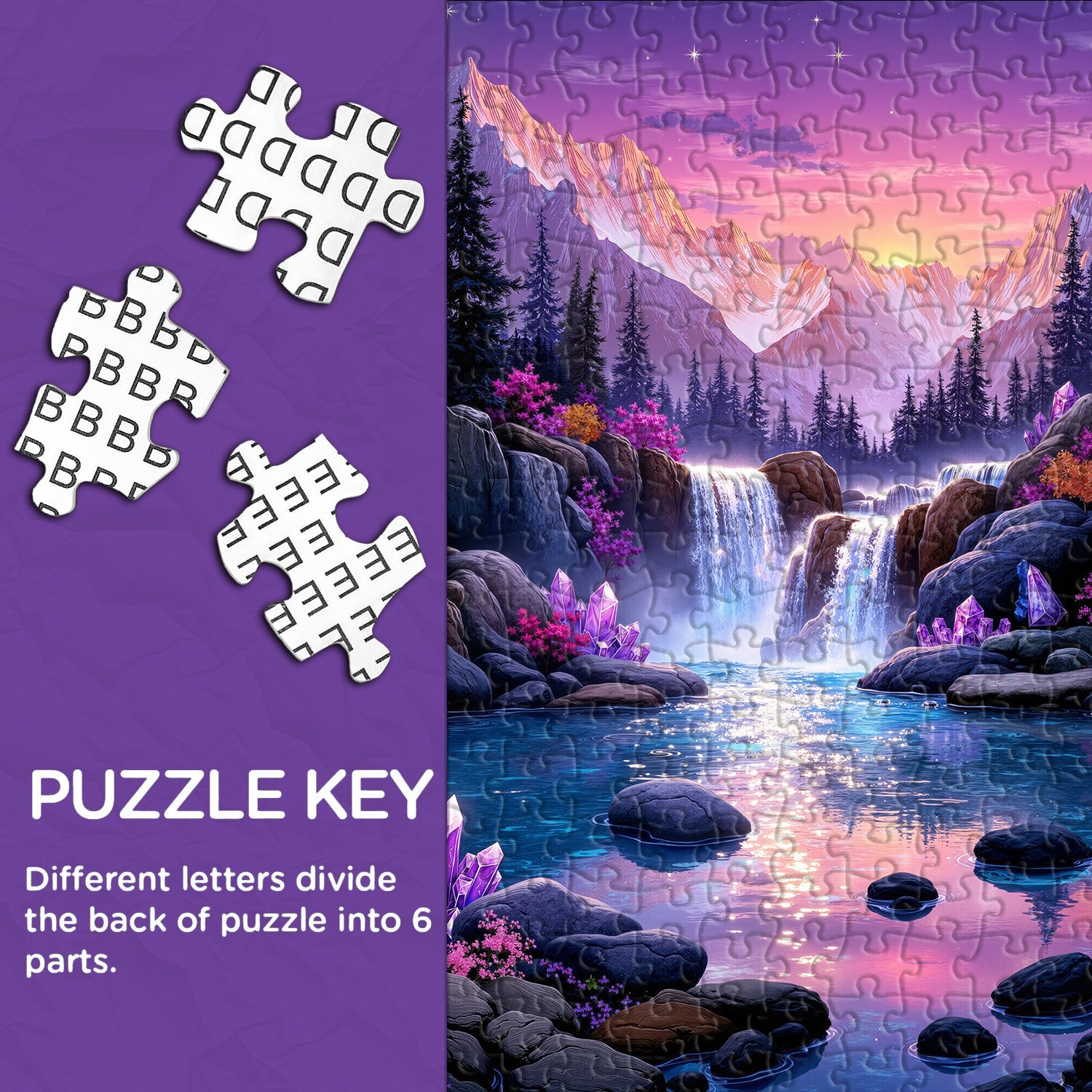 Puzzle Royaume secret d'améthyste 1000 pièces