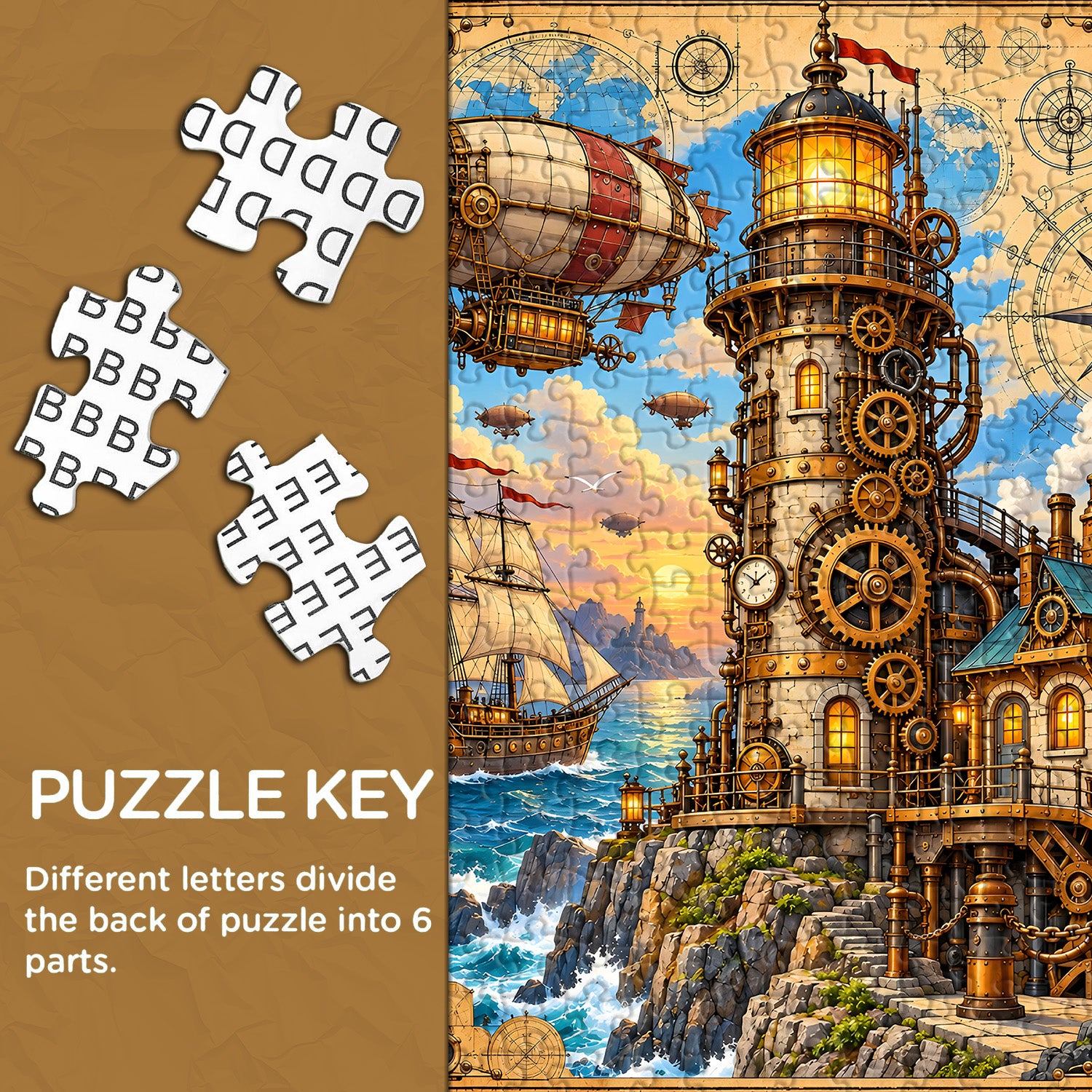 Steampunk Lighthouse Jigsaw Puzzle 1000 Pieces