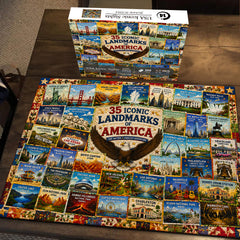 USA Iconic Sights Jigsaw Puzzle 1000 Pieces