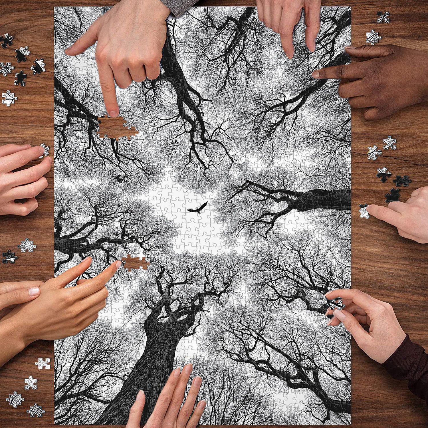 Black & White Trees Jigsaw Puzzle 1000 Pieces