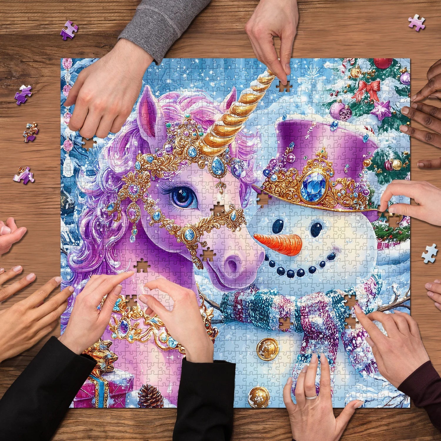 Snowman Unicorn Jigsaw Puzzle 1000 Pieces