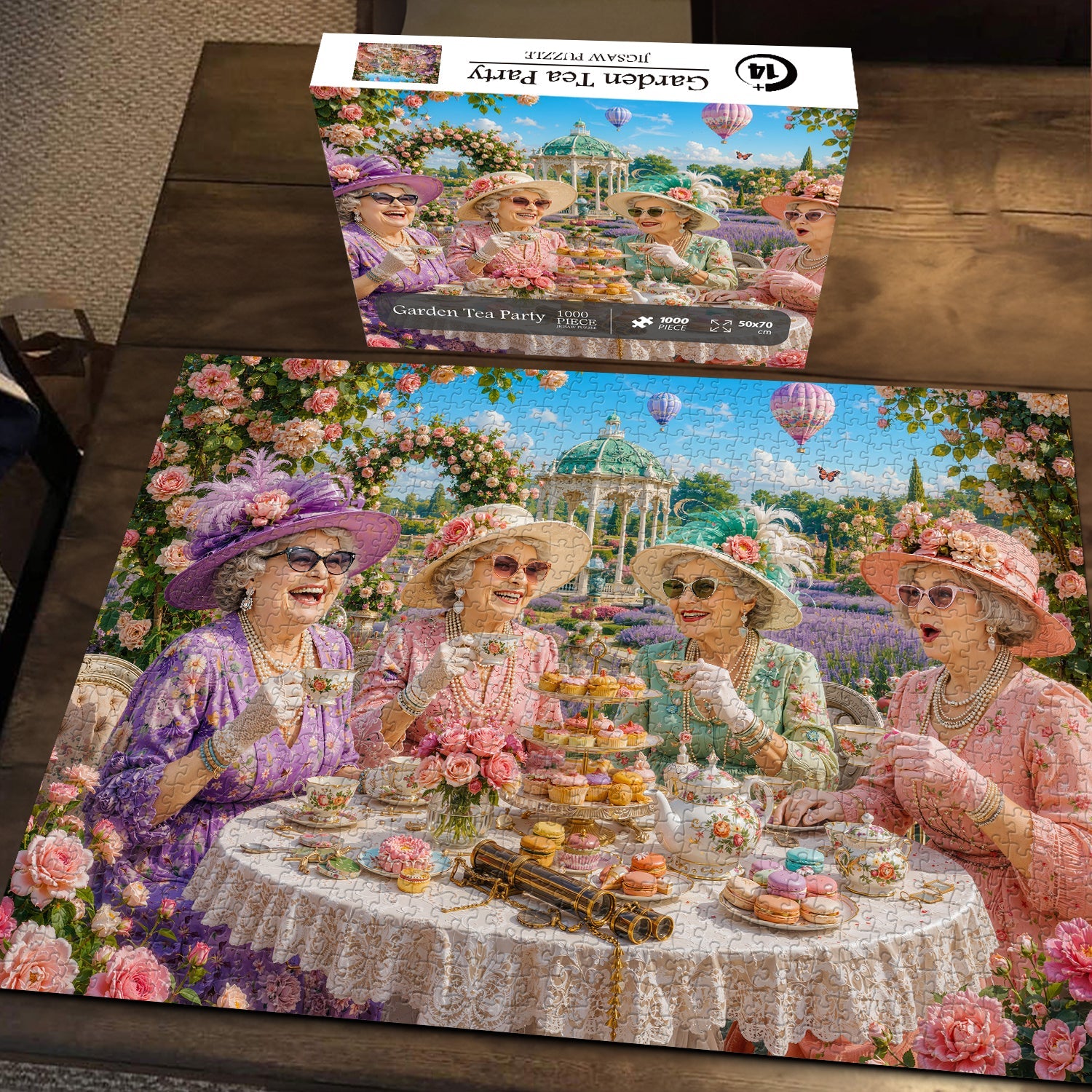 Garten-Teeparty-Puzzle 1000 Teile