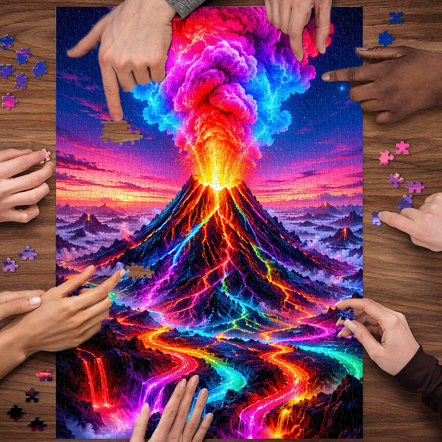 Chromatic Volcano Jigsaw Puzzle 1000 Pieces