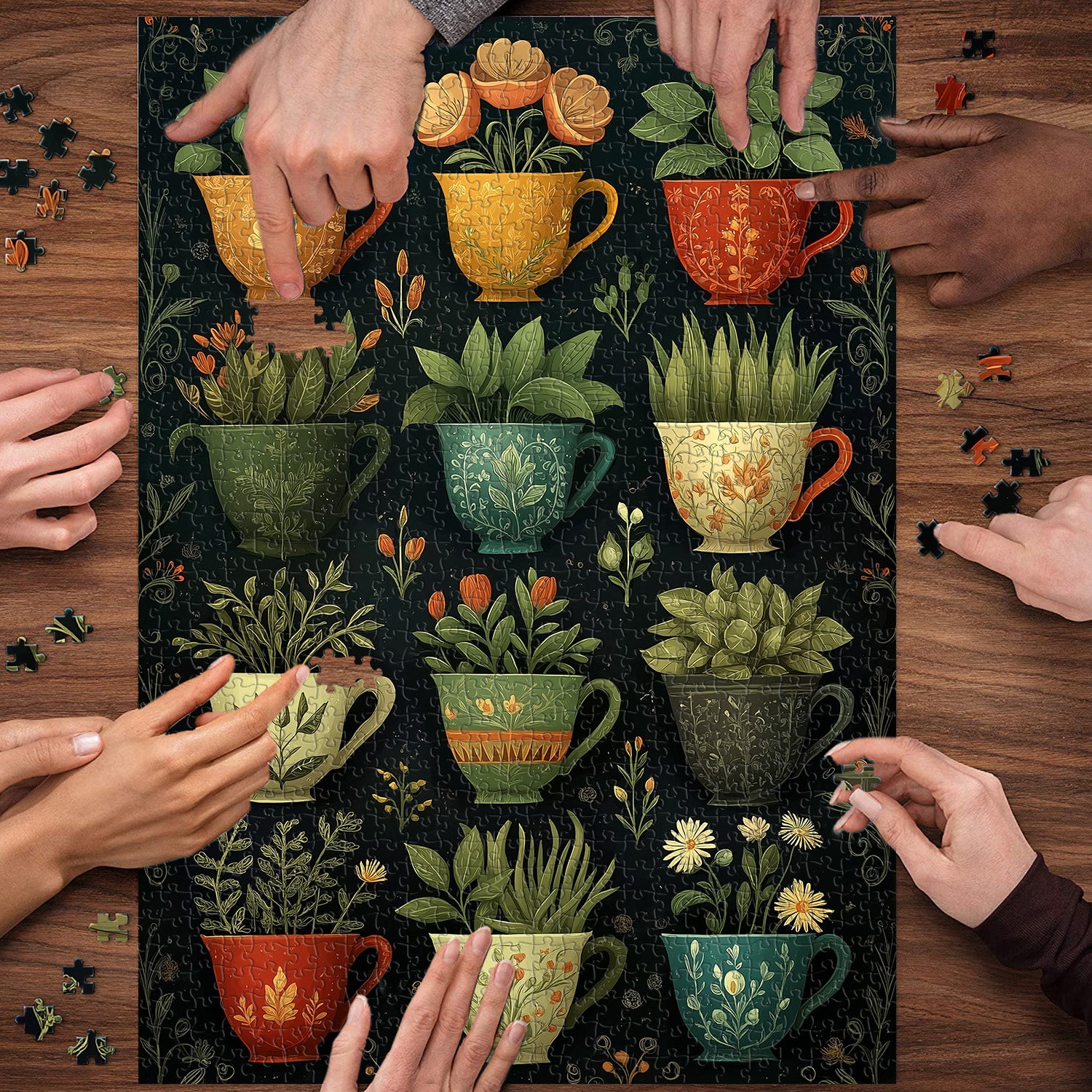 Plant-Loaded Cups Jigsaw Puzzle 1000 Pieces
