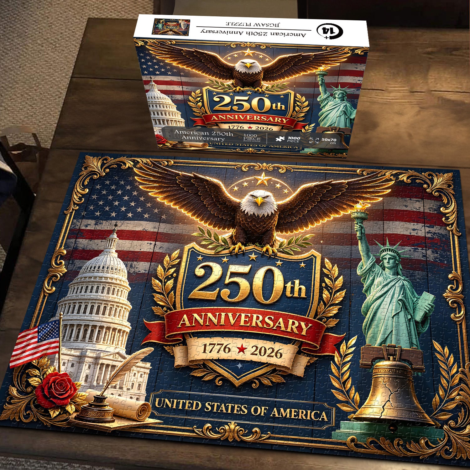 American 250th Anniversary Jigsaw Puzzle 1000 Pieces