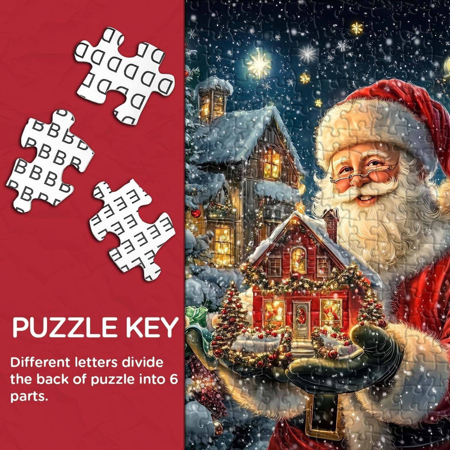 Puzzle Maison de Noël du Père Noël 1000 pièces
