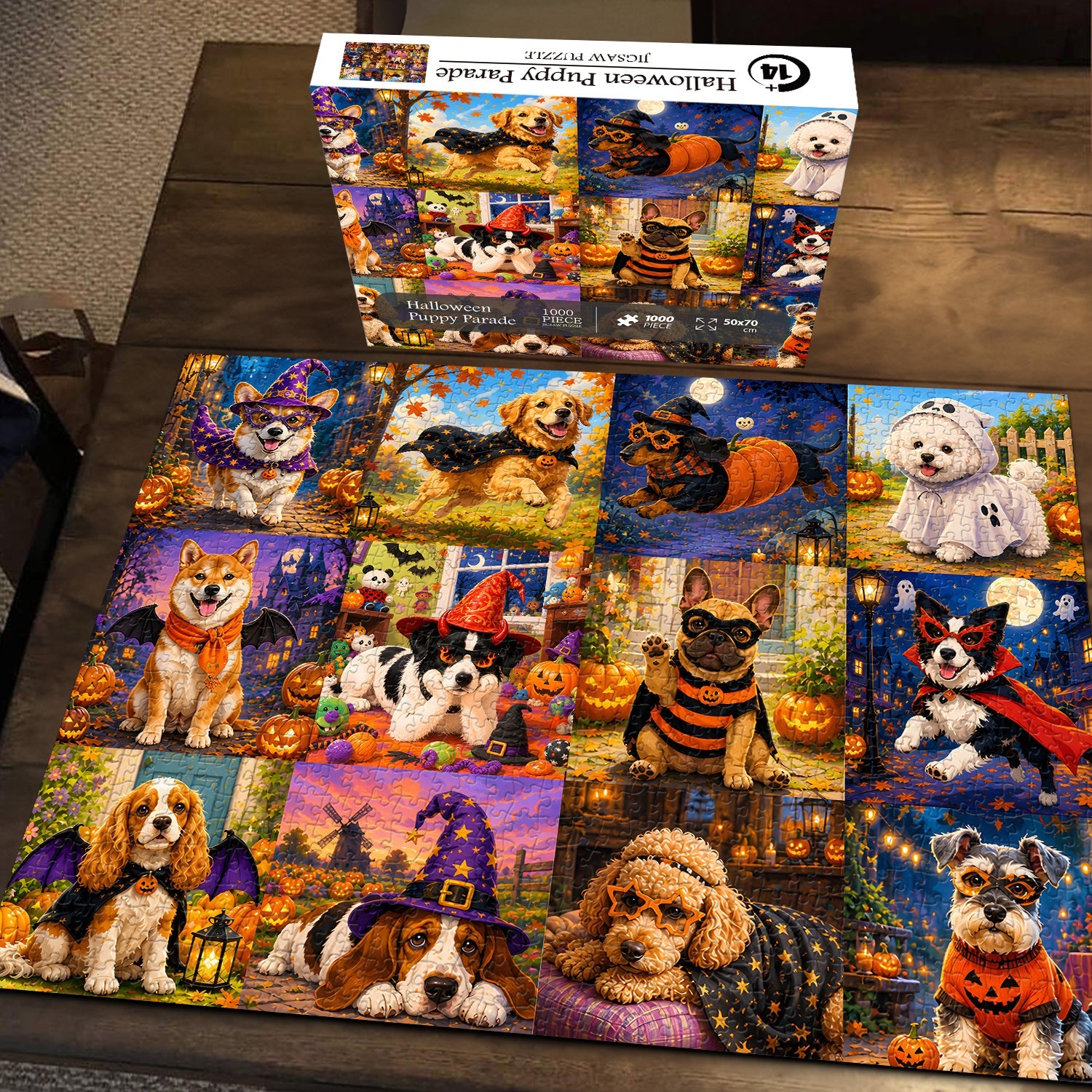Halloween-Welpenparade-Puzzle, 1000 Teile