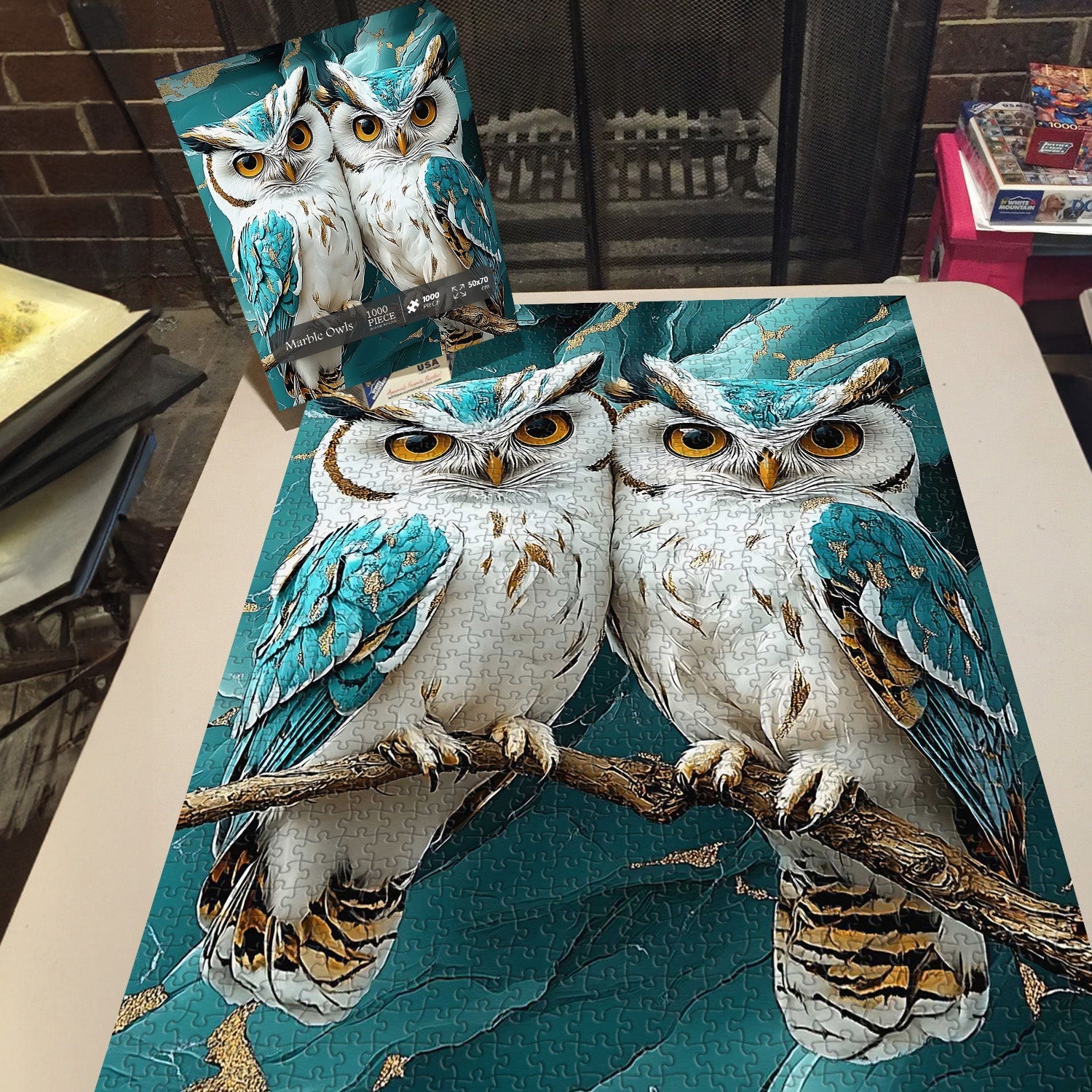 Marble Owls Jigsaw Puzzle 1000 Pieces