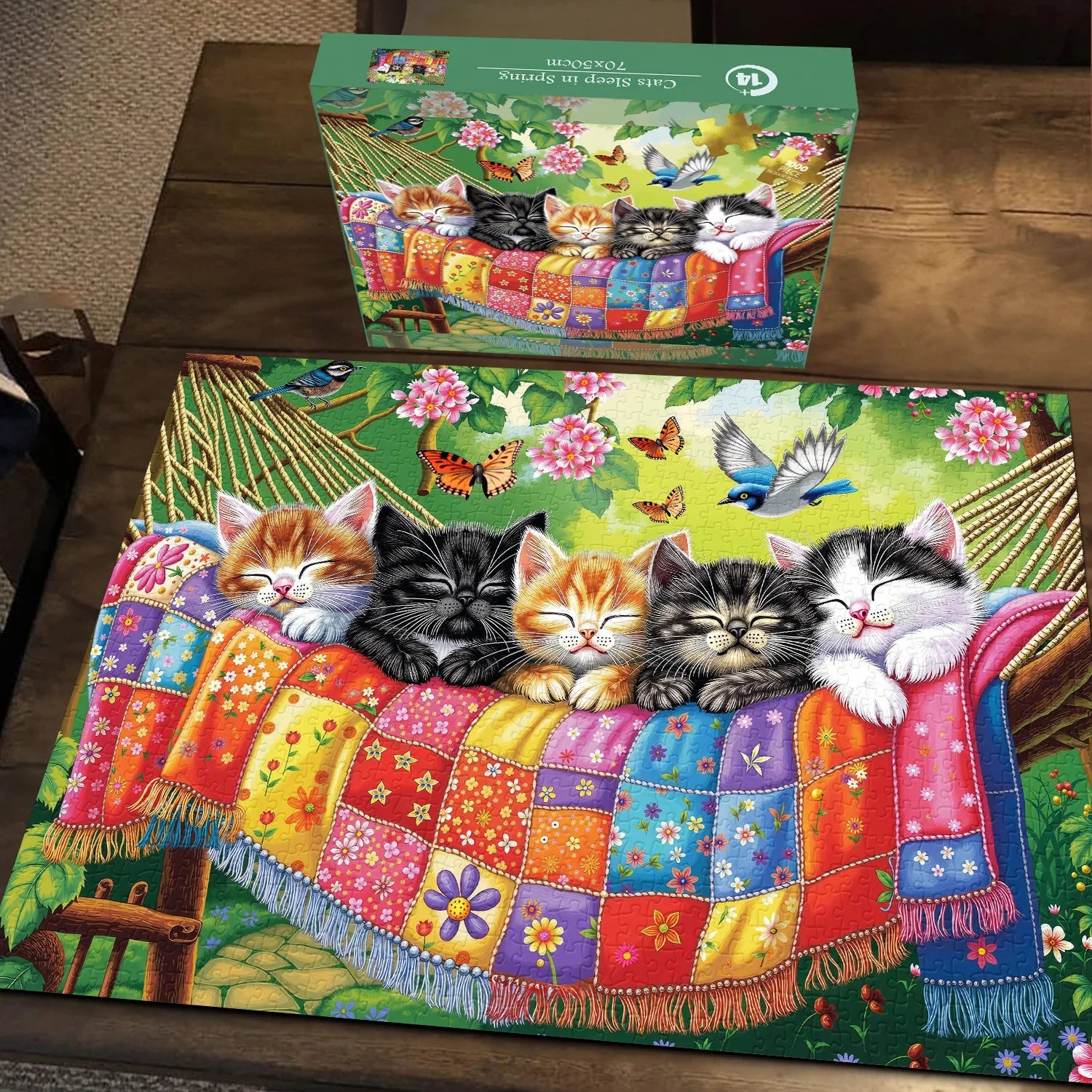 Cats Sleep in Spring Jigsaw Puzzle 1000 Pieces