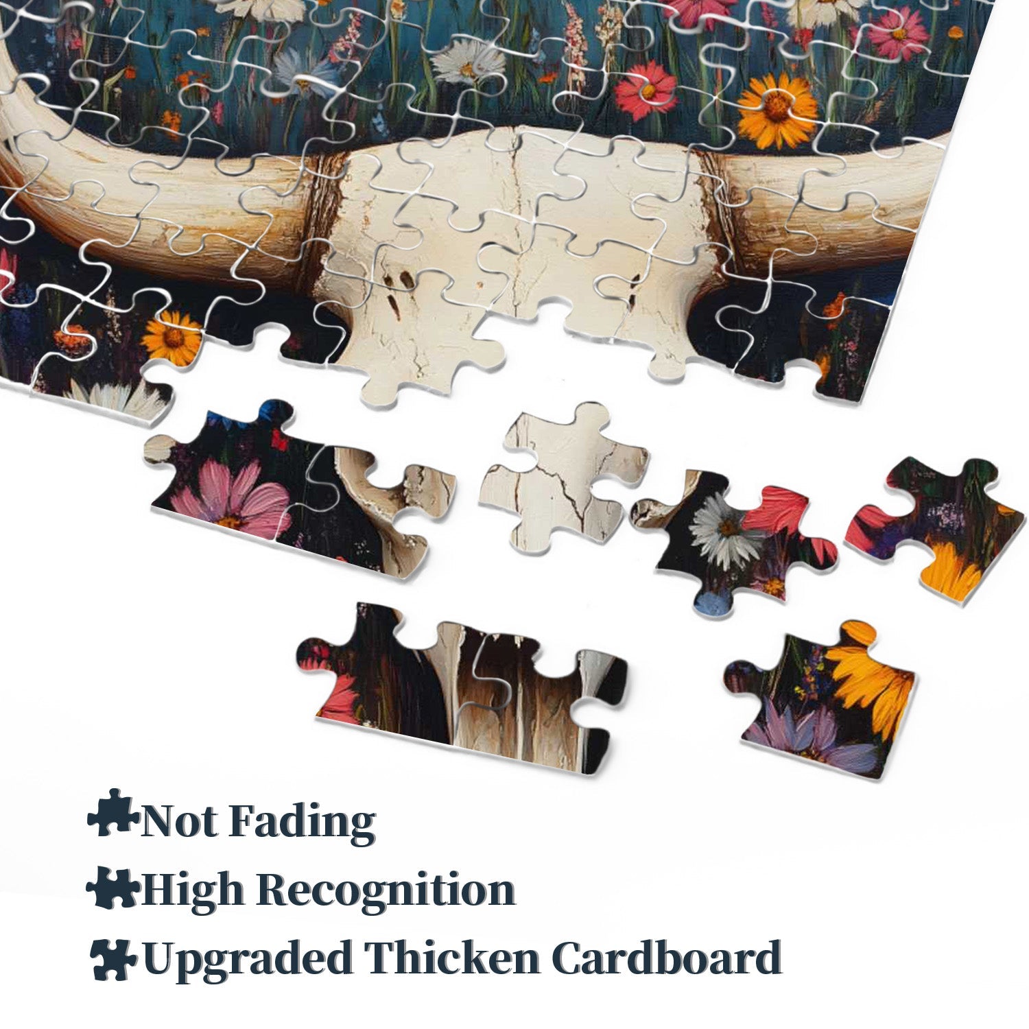 Wildflower Skull Jigsaw Puzzle 1000 Pieces