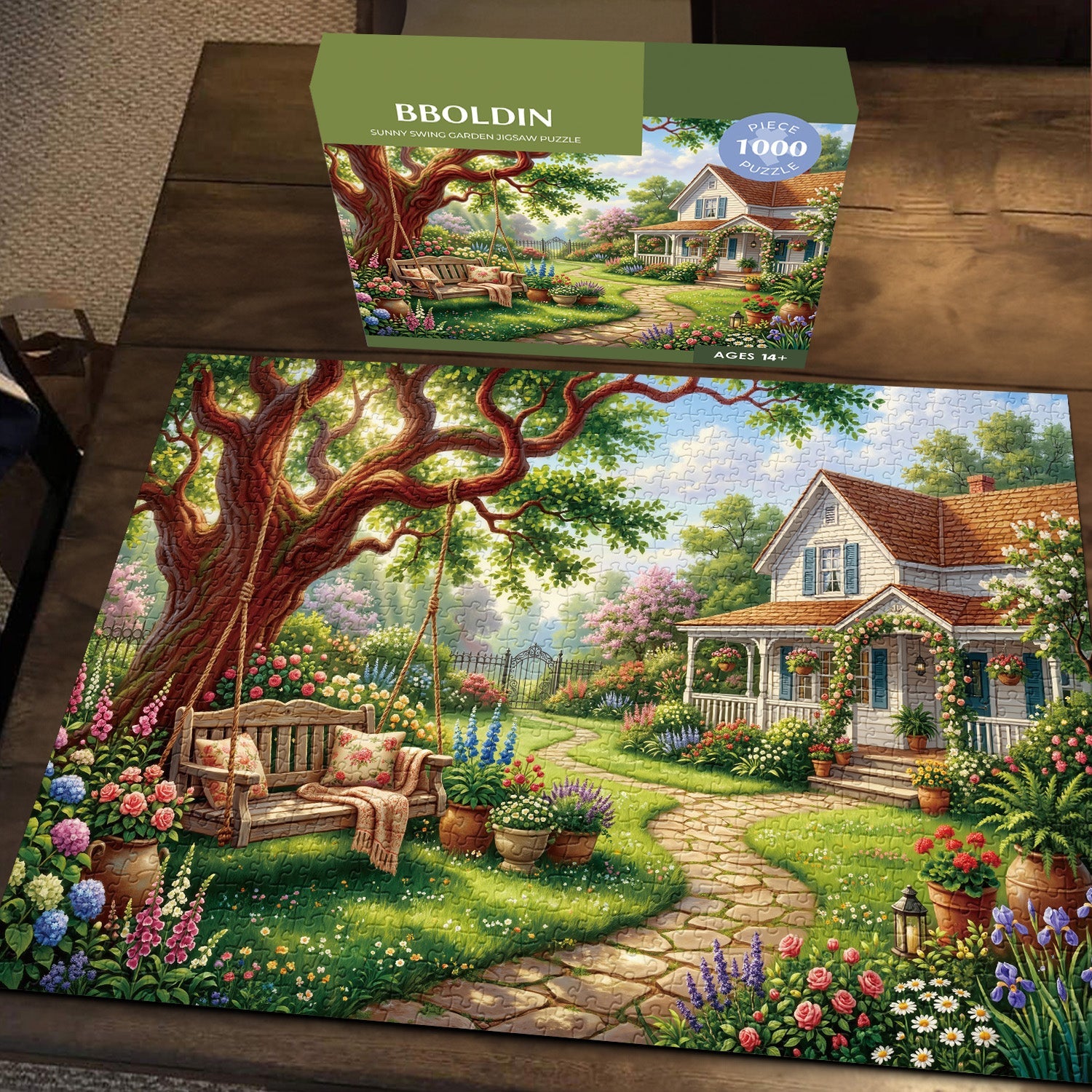 Sunny Swing Garden Jigsaw Puzzle 1000 Pieces
