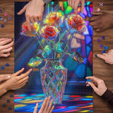 Stained Glass Sunbeam Roses Jigsaw Puzzles 1000 Pieces
