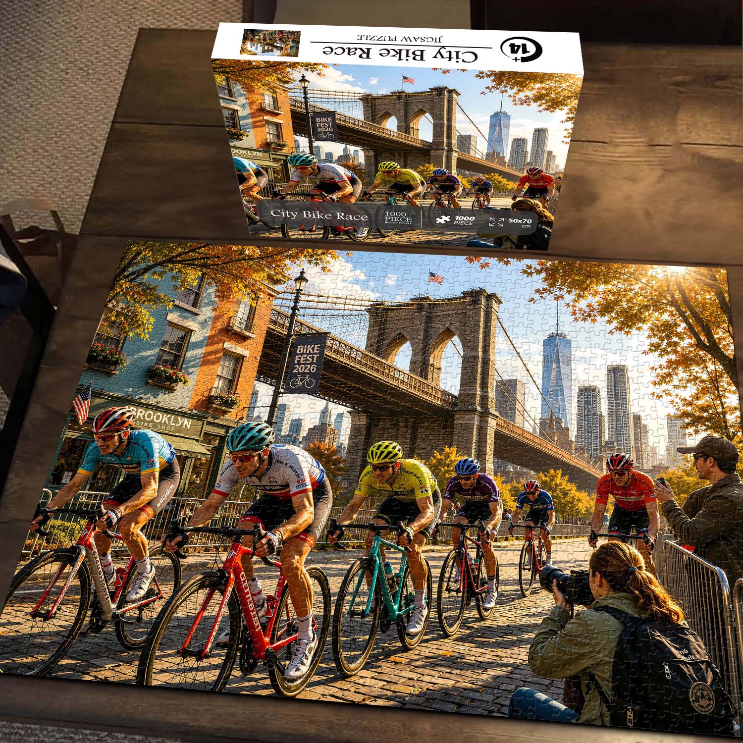 Puzzle da corsa in bici da città, 1000 pezzi