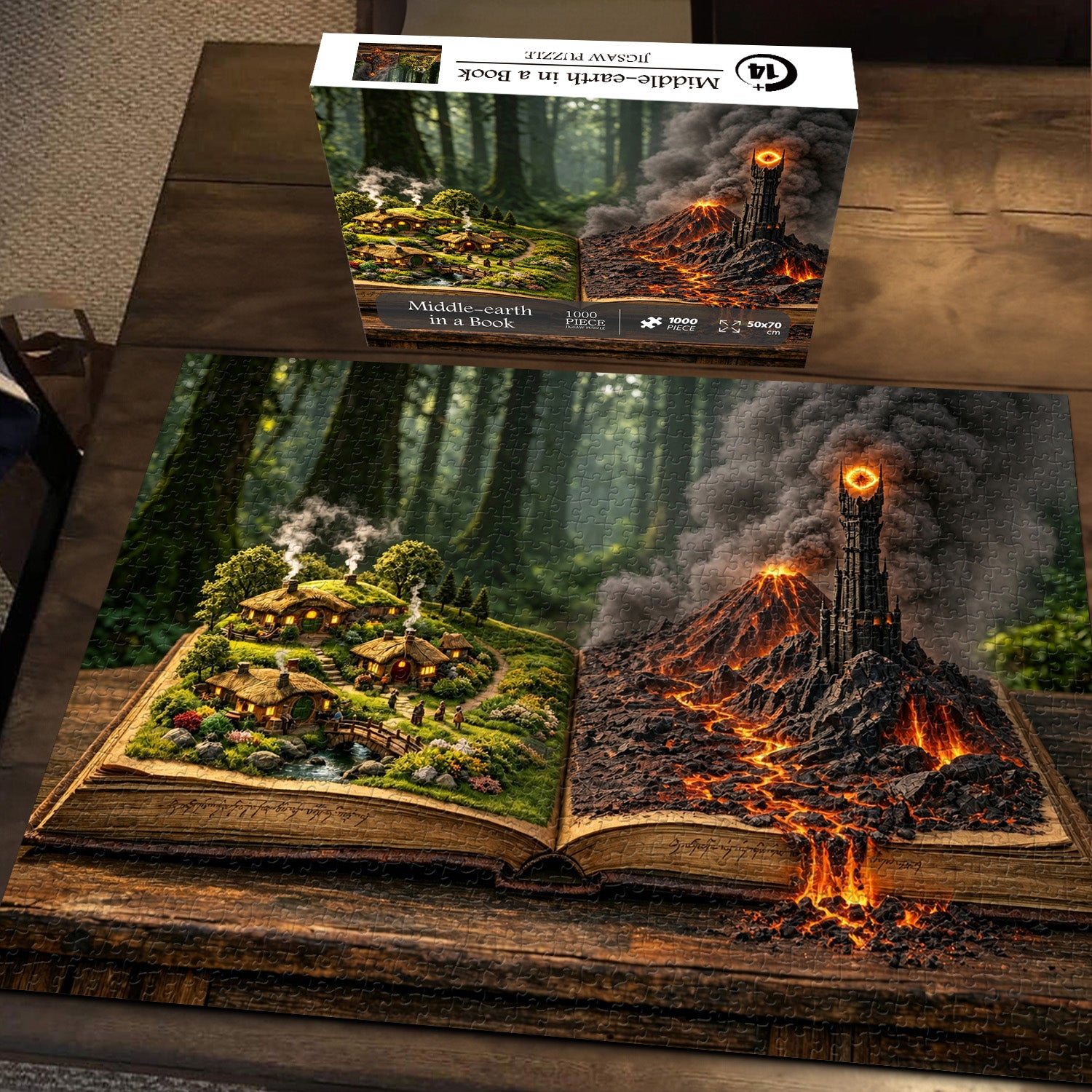 Middle-earth in a Book Jigsaw Puzzle 1000 Pieces
