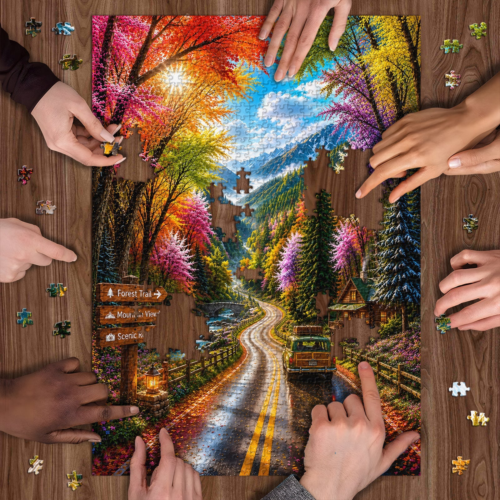 Four Seasons Journey Jigsaw Puzzle 1000 Pieces