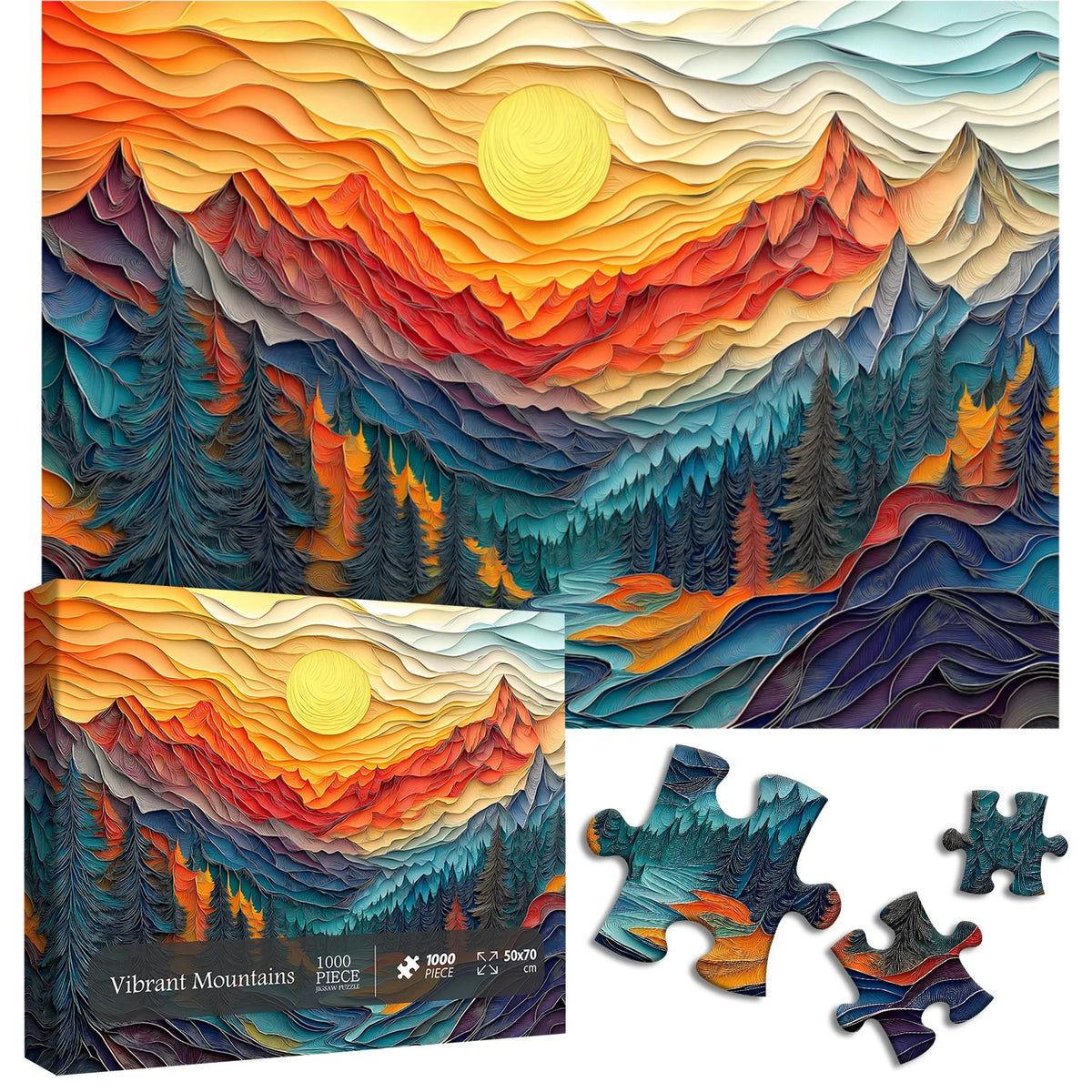 Vibrant Mountains Jigsaw Puzzle 1000 Pieces