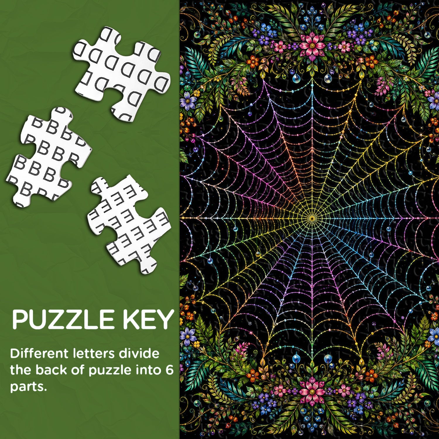 Blumenspinnennetz-Puzzle 1000 Teile