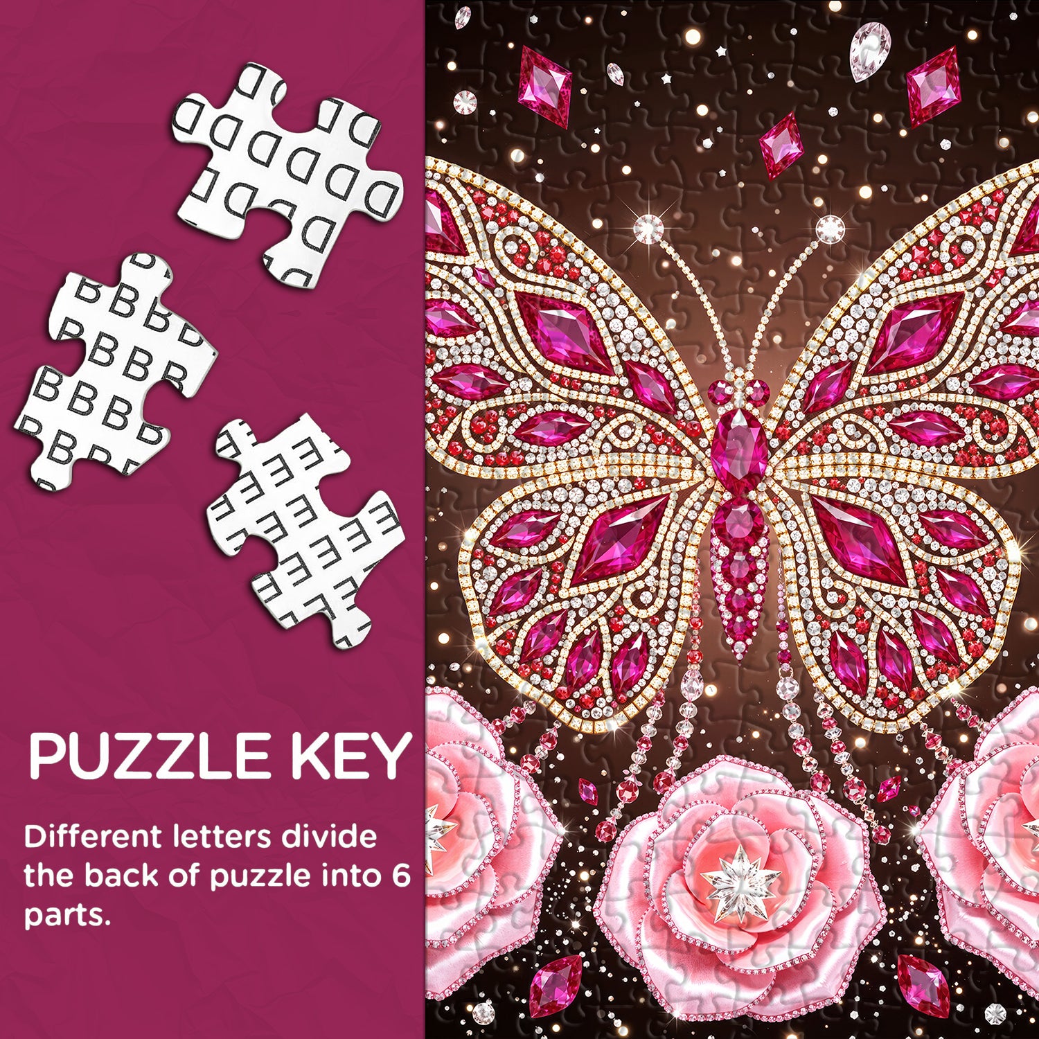 Puzzle papillon en cristal brillant 1000 pièces