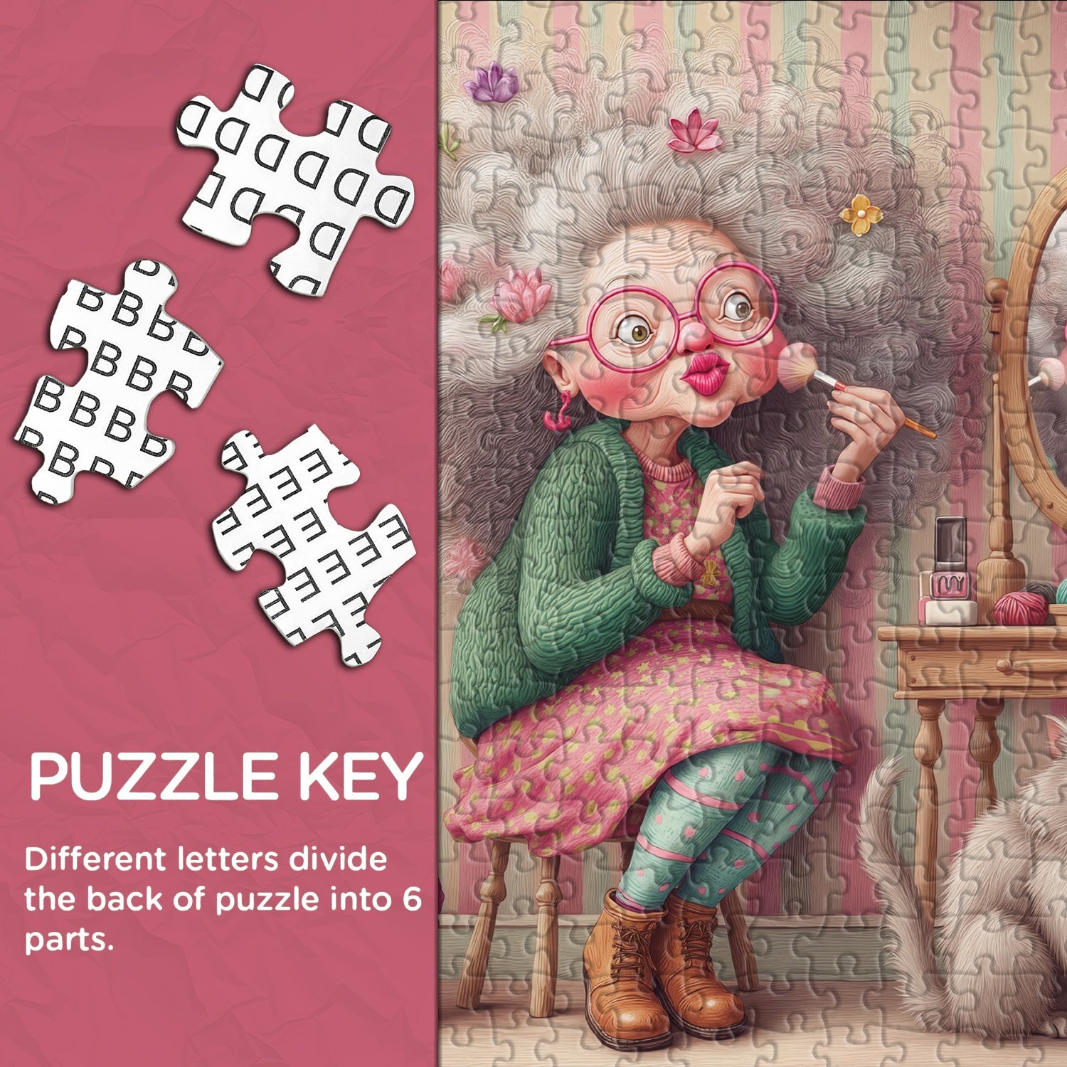 Flowery Grandma Jigsaw Puzzle 1000 Pieces