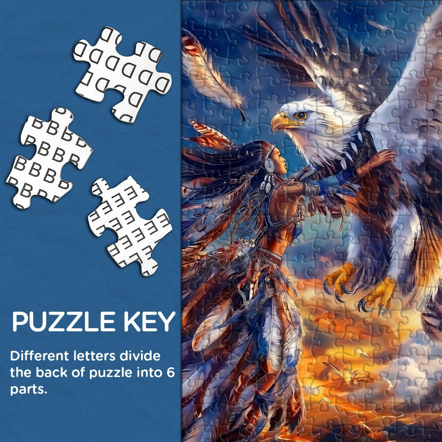 Eagle Spirit Embrace Jigsaw Puzzle 1000 Pieces