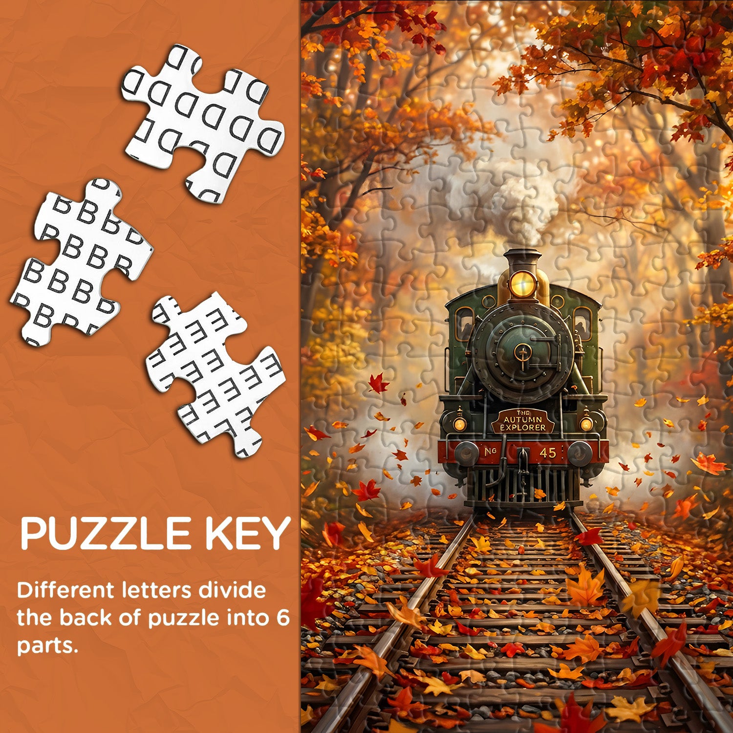 Herbstliches Abenteuerzug-Puzzle 1000 Teile