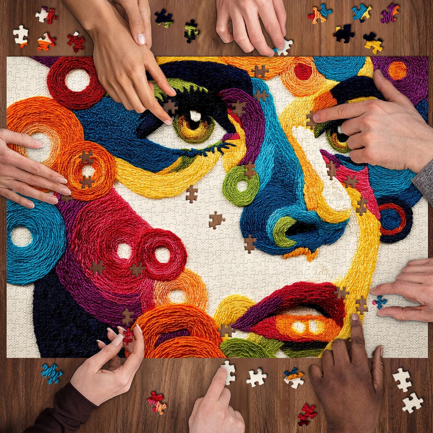 Textilporträt-Puzzle 1000 Teile