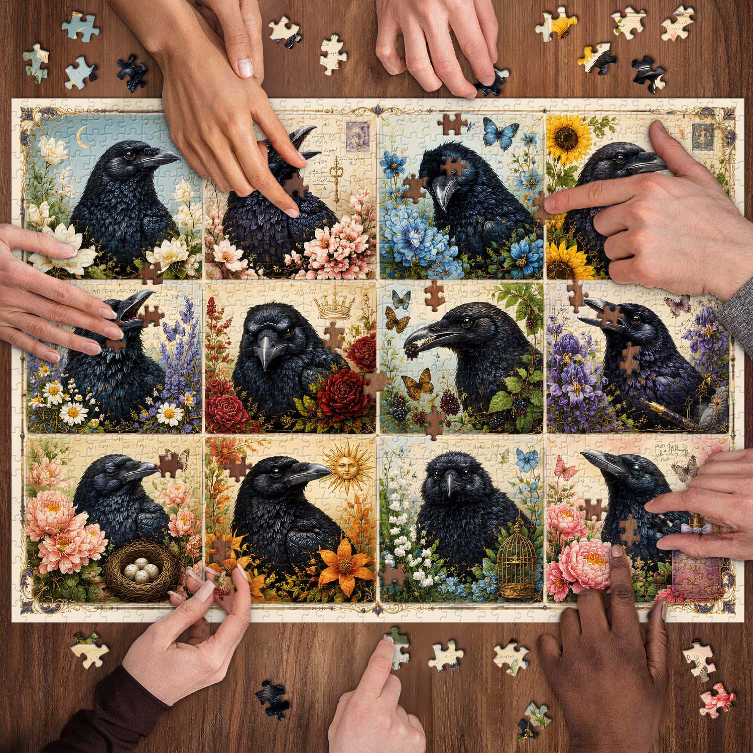 Garden Raven Art Puzzle 1000 Teile