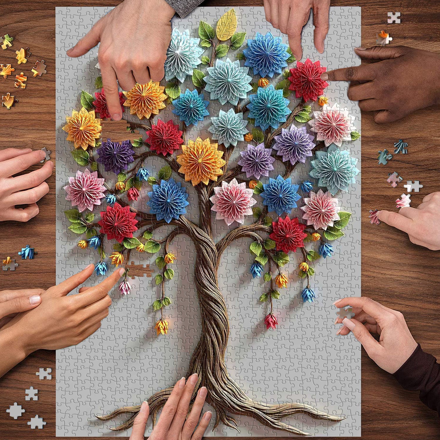 Paper Blossom Tree Jigsaw Puzzle 1000 Pieces