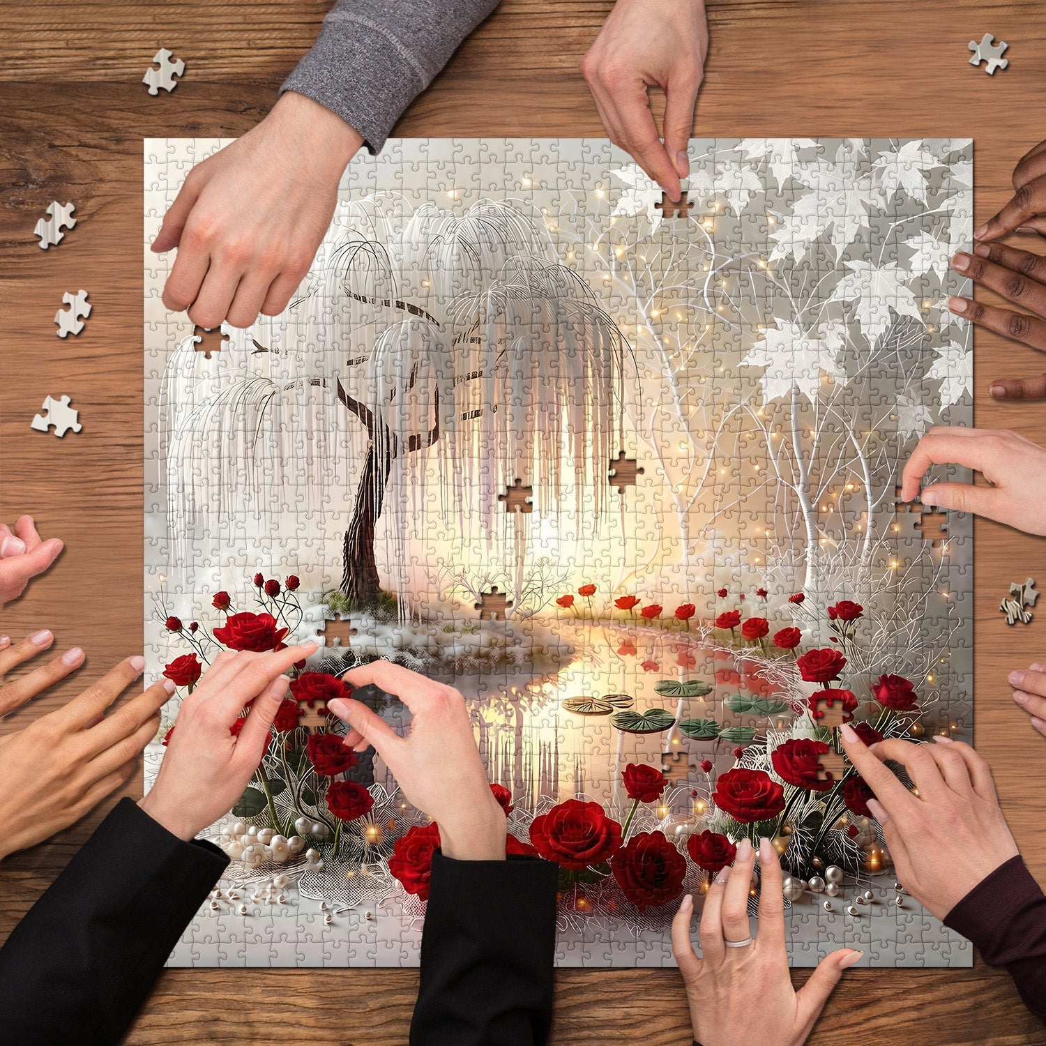 Silent Light Garden Jigsaw Puzzle 1000 Pieces