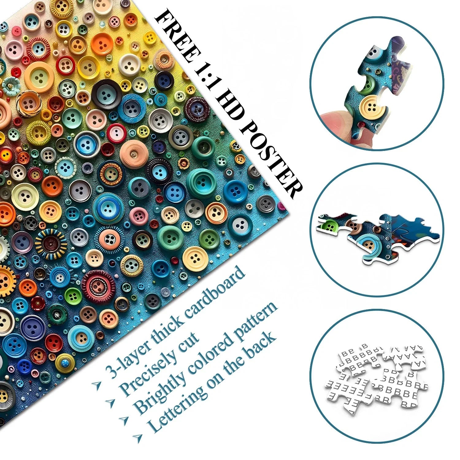 Button Treasure Jigsaw Puzzle 1000 Stücke