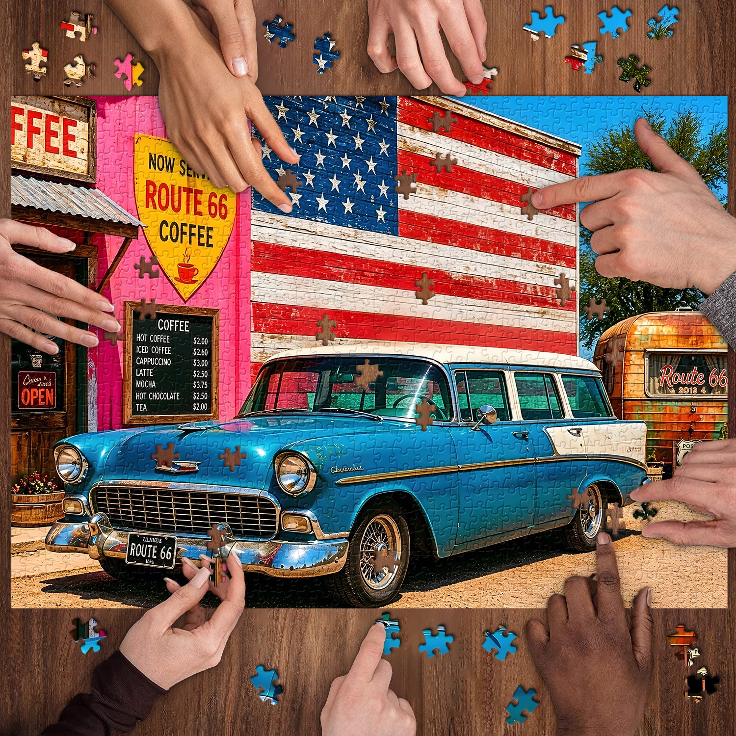 Route 66 Stop Jigsaw Puzzle 1000 Pieces